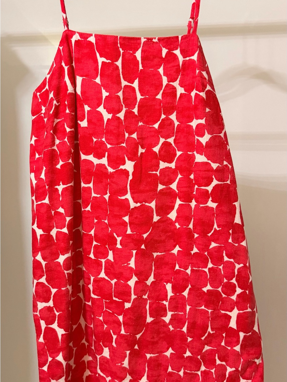 Banana Republic Red and White Spaghetti Strap Dress